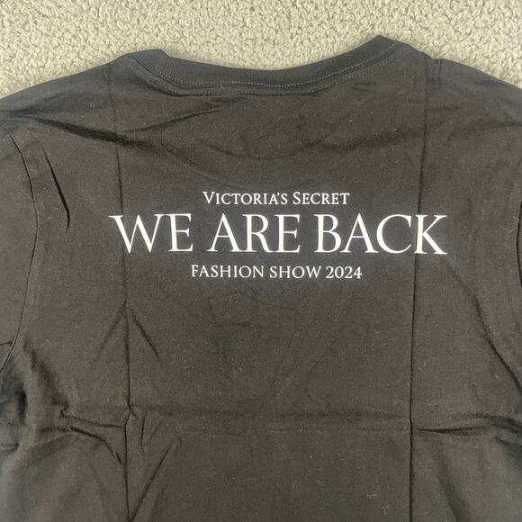 Victoria's Secret Women's Small Black 100% Cotton Fashion Show '24 SS T-Shirt - Picture 10 of 10